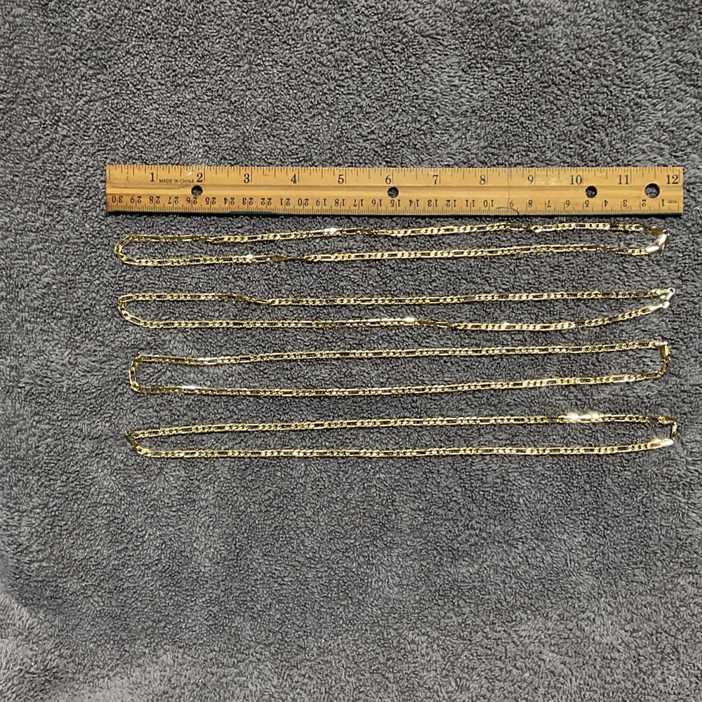 Four 12” costume jewelry necklaces. 4/$10